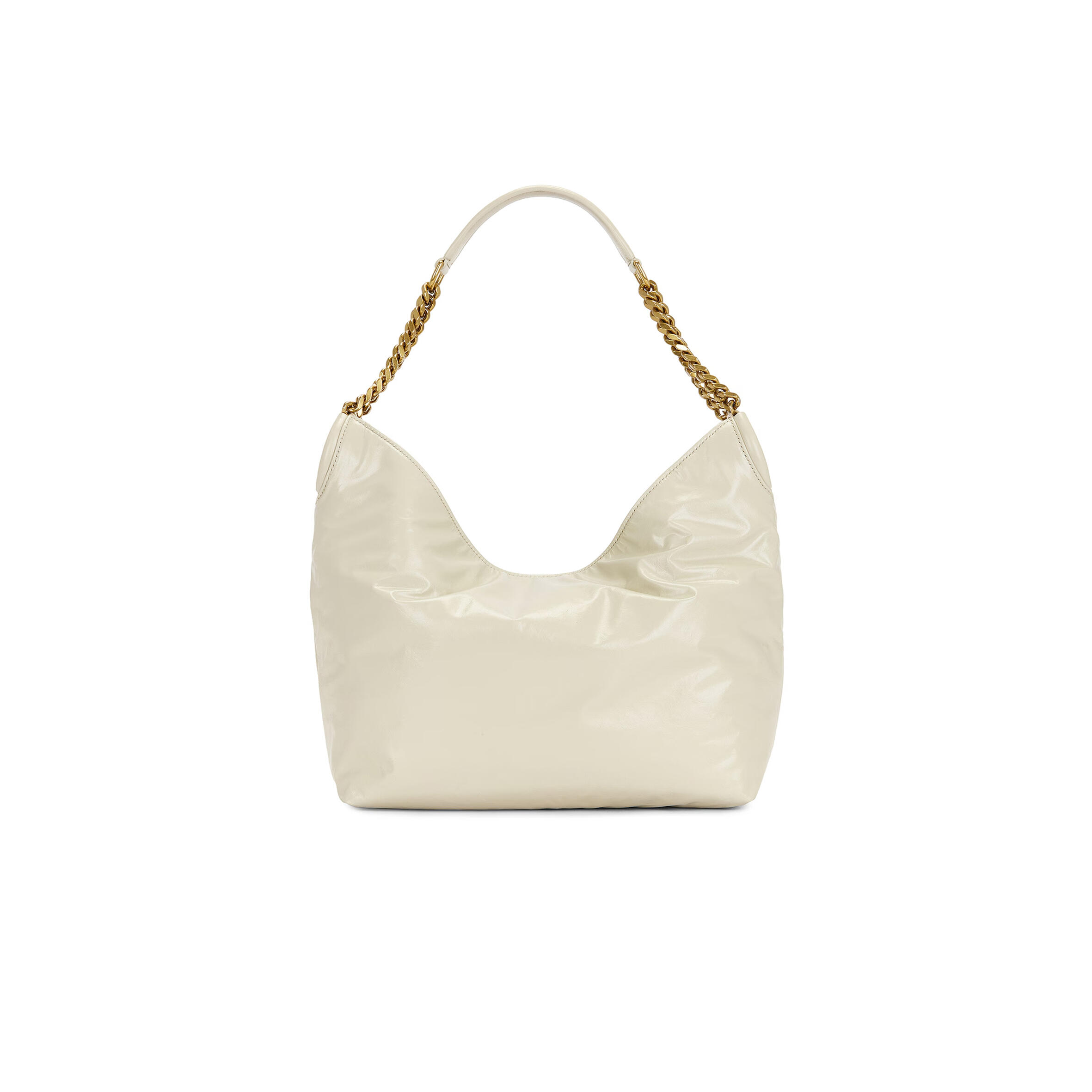 YSL HORTENSE SMALL HOBO IN SHINY LEATHER 871222 (24.5*22.5*8.5cm)